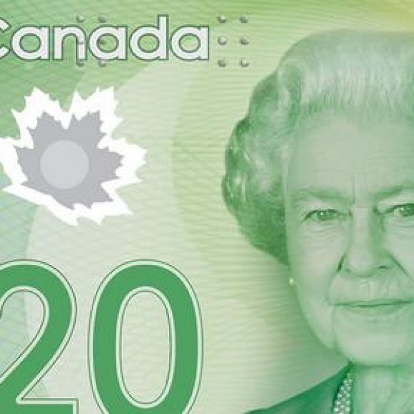 85 évesen a kanadai 20 dolláros bankjegyen